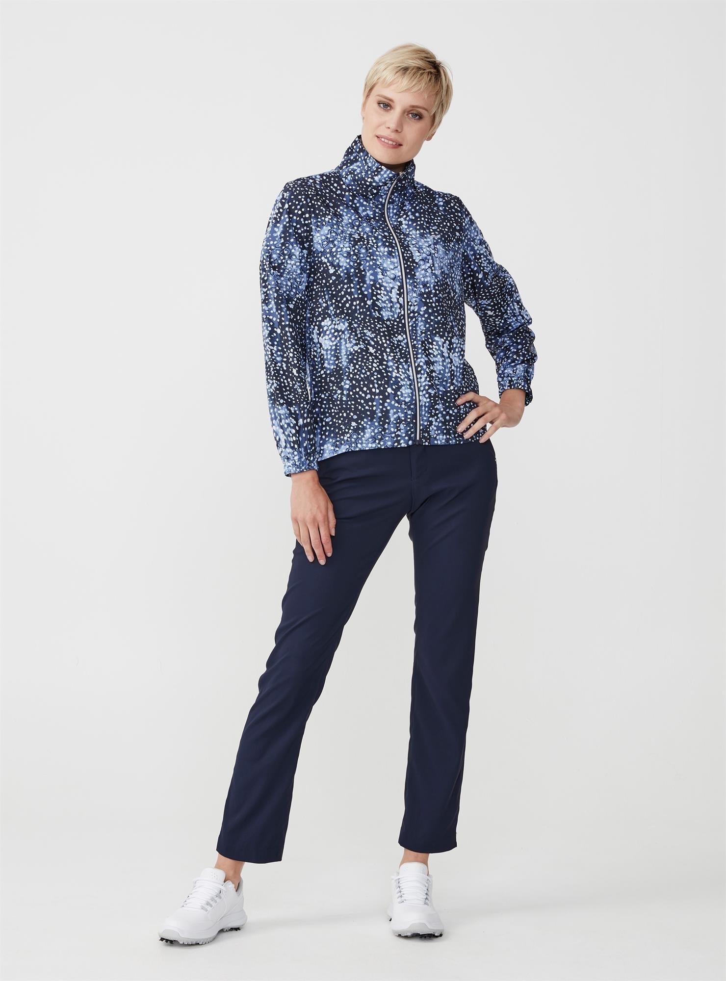 Rohnisch Ladies Pocket Windstopper Jacket Navy Dot